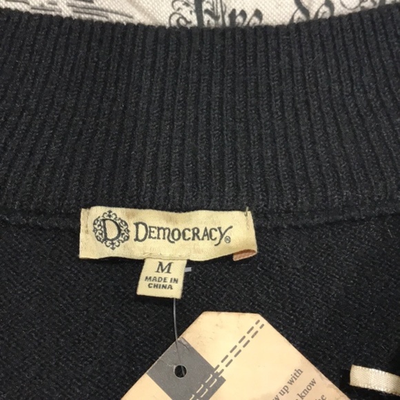 Democracy Side Button Boatneck Sweater - Picture 4 of 6